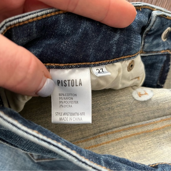 Pistola Medium Wash Torn Distressed Jeans - Picture 4 of 5